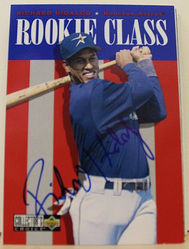 Richard Hidalgo Houston Astros Autographed Signed 1996 Upper Deck  Collectors Choice Card #439 - COA Included