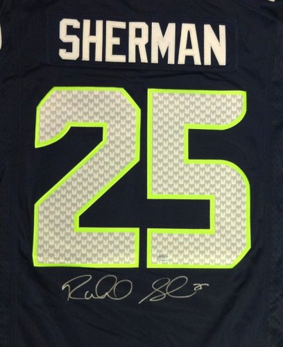 Richard Sherman Autographed Memorabilia  Signed Photo, Jersey,  Collectibles & Merchandise