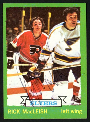 Rick Macleish Autographed Signed 1973-74 Topps Card #135 Philadelphia Flyers #149985