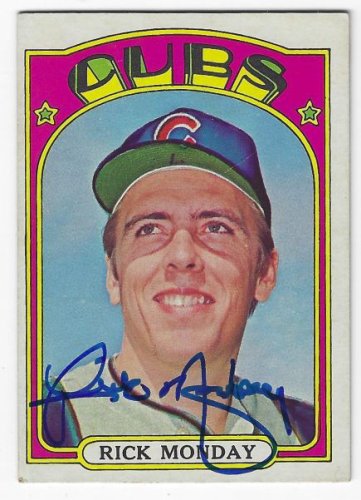 Rick Monday Autographed Card Dodgers No COA 