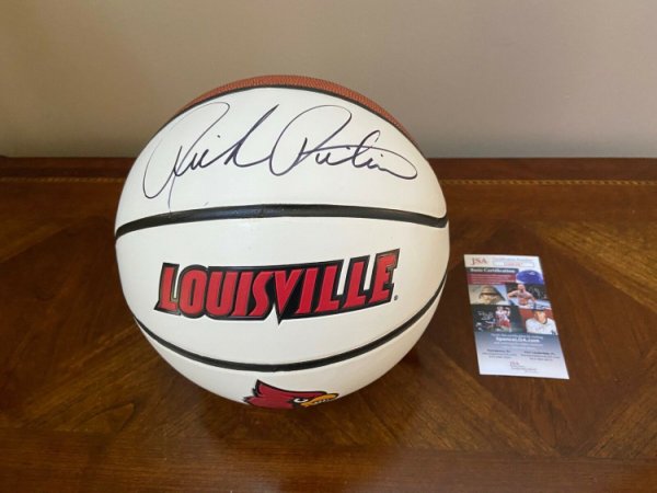 rick pitino autographed basketball