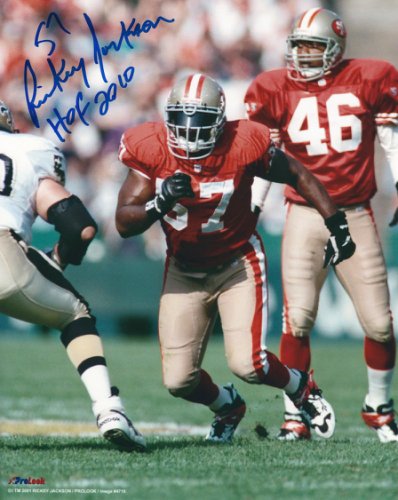 Rickey Jackson San Francisco 49ers Autographed Signed Red Throwback Jersey  Inscribed SB XXIX Champs