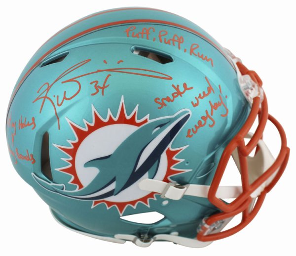 Ricky Williams Autographed Miami Dolphins Speed Replica Helmet Smoke JSA  27597 – Denver Autographs