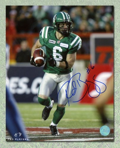 Rob Bagg Saskatchewan Roughriders Autographed Signed CFL 8x10 Photo