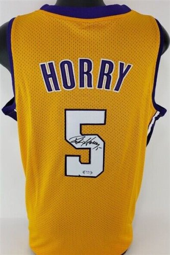 Robert Horry Signed Jersey - LA Lakers 3x CHAMPS UDA