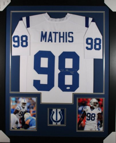 Indianapolis Colts Robert Mathis Autographed Pro Style White Jersey JSA  Authenticated