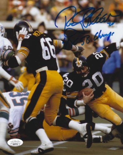 Pittsburgh Steelers Rocky Bleier Signed Inscribed Salute Mini