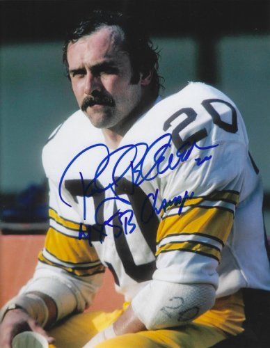 Rocky Bleier Autographed/Inscribed Salute to Service Mini Helmet Steelers  JSA