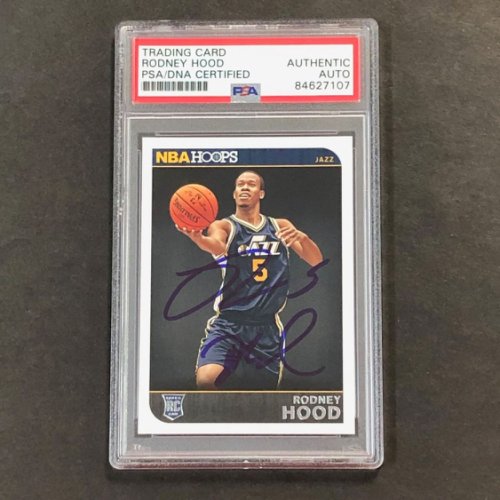 Rodney Hood Autographed Signed 2014-15 NBA Hoops #280 Card PSA Slabbed Rc Jazz