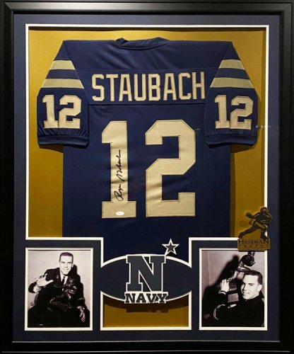 Roger Staubach Signed Jersey - JSA Witness - Naval Academy Autographed 