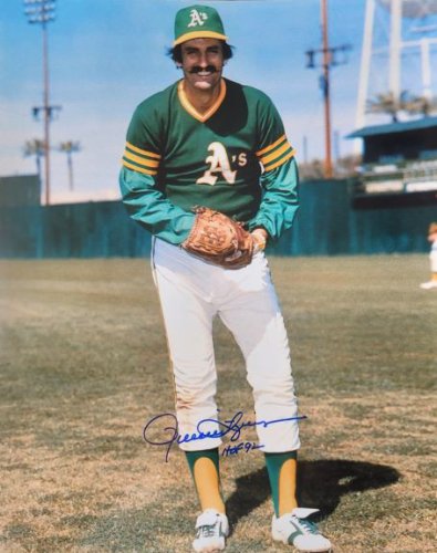 Rollie Fingers Signed Oakland A's Hall of Fame Induction Day 8x10