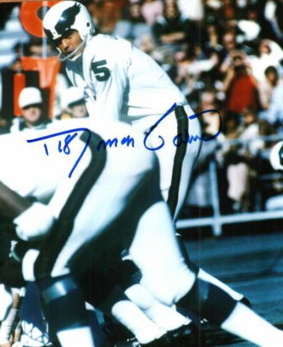 Roman Gabriel signs the jerseys for LeaderInSports.com 