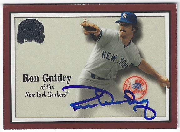 Ron Guidry Autographed Signed New York Yankees 2000 Fleer Greats