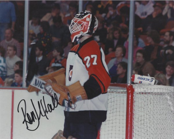 Ron Hextall Philadelphia Flyers Autographed In Goal 8x10 Photo