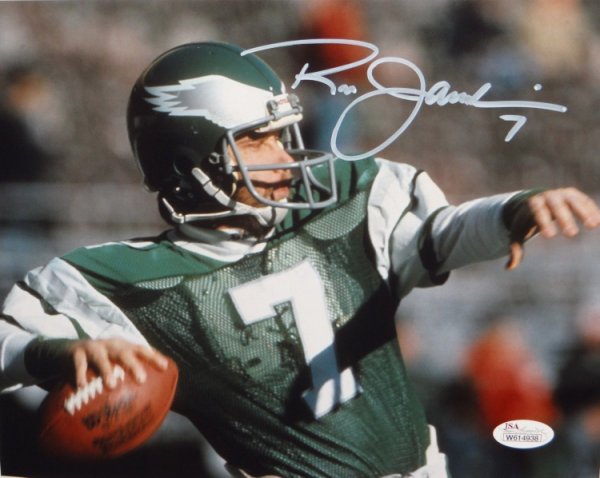 Ron Jaworski Signed Eagles White Jersey (JSA) 1980 NFC Player of the Y –