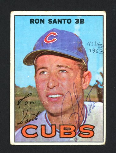 Ron Santo (d.2010) Cubs HOF 1964 Topps Giant #58 Autographed Signed Jumbo  Card