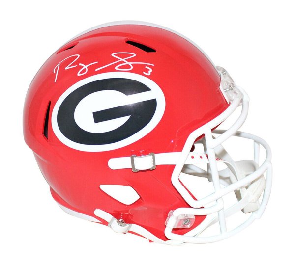Beckett Certified Roquan Smith Georgia Bulldogs Autographed Signed 8x10 Photo White Jersey #1 
