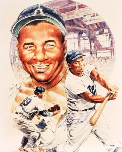 Roy Campanella Brooklyn Dodgers Autographed Cream Mitchell & Ness
