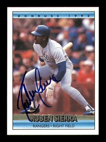 Ruben Sierra Signed Texas Rangers Blue Jersey (Beckett) AL RBI
