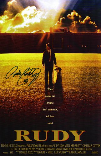 Rudy Ruettiger Autographed Signed 'Rudy' 11x17 Movie Poster