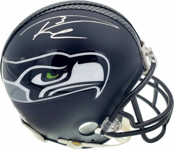 Russell Wilson Autographed Signed Seattle Seahawks Mini Helmet In Silver Rw Holo #71469