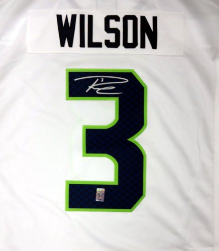 Russell Wilson Autographed Signed Seattle Seahawks White Nike Twill Jersey Size Xxl Rw Holo #71435