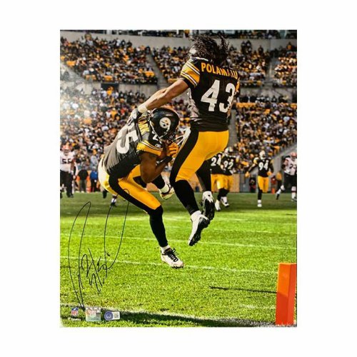 Troy Polamalu Signed Pittsburgh Steelers Jersey (JSA COA) 8xPro Bowl Def.  Back