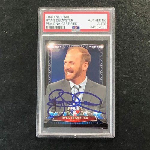 Ryan Dempster autographed baseball card (Florida Marlins) 2002