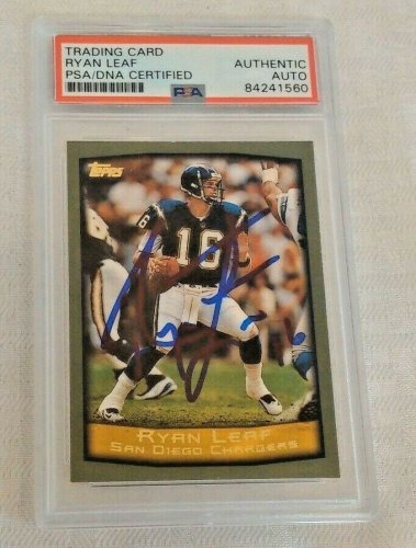 Ryan Leaf Autographed Memorabilia | Signed Photo, Jersey, Collectibles ...