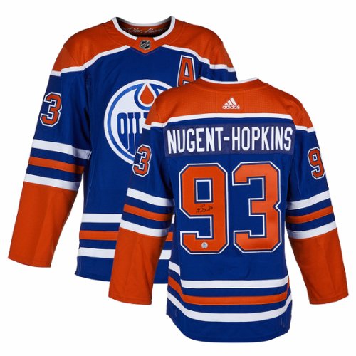 Ryan Nugent-Hopkins #93 - Autographed Edmonton Oilers Reverse