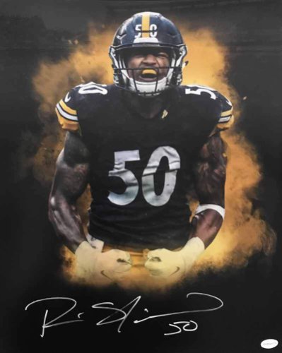 FRAMED Autographed/Signed RYAN SHAZIER 33x42 Pittsburgh Black Jersey J –  Super Sports Center