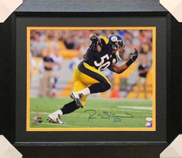 FRAMED Autographed/Signed RYAN SHAZIER 33x42 Pittsburgh Black