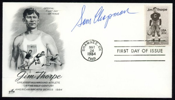 Sam Chapman Autographed Signed First Day Cover Philadelphia A's #154005