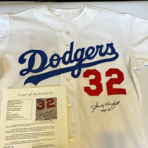 Sandy Koufax Los Angeles Dodgers Autographed White Mitchell and