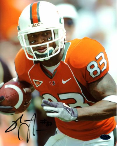 Ed Reed Miami Hurricanes Autographed 16 x 20 Orange Jersey