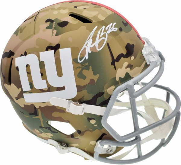 Saquon Barkley Autographed New York Giants Blaze Speed Mini Helmet –  Signature Sports Marketing