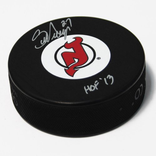 Scott Niedermayer New Jersey Devils Autographed Signed Hockey Puck with HOF Note