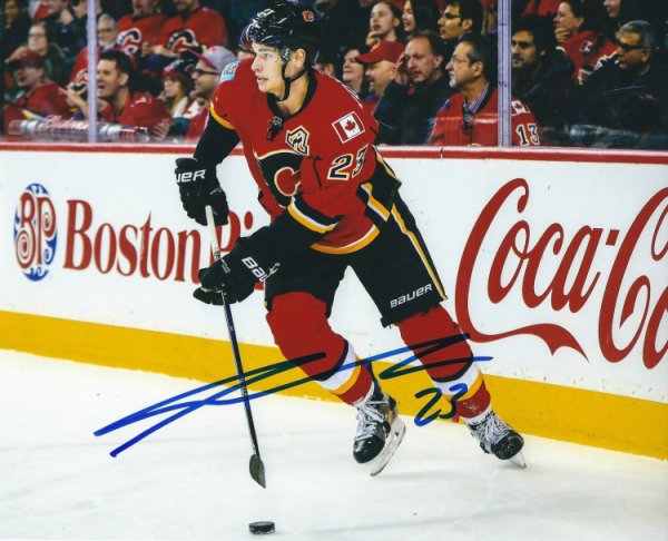Sean Monahan & Johnny Gaudreau Dual Autographed Signed Calgary Flames Stars  20x24 Frame