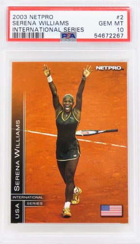 Serena Williams 2003 NetPro International Series Tennis RC Rookie Trading Card #2 - PSA 10 GEM MINT