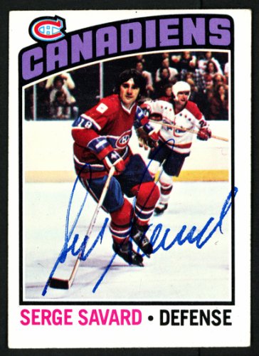 Serge Savard Autographed Signed 1976-77 Topps Card #205 Montreal Canadiens #150191