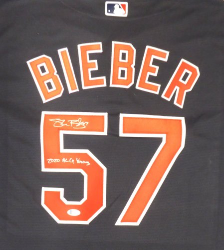 Shane Bieber Autographed Cleveland Indians Custom Baseball Jersey - BAS