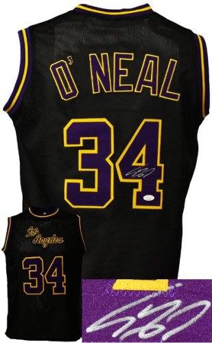 Shaquille O'Neal SHAQ Autographed White and Purple #33 Jersey