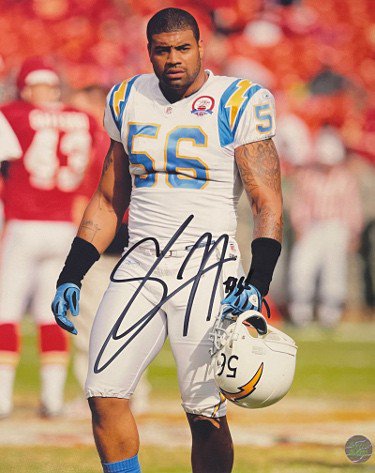 Shawne Merriman Autographed San Diego (Blue #56) Custom Jersey - JSA – Palm  Beach Autographs LLC