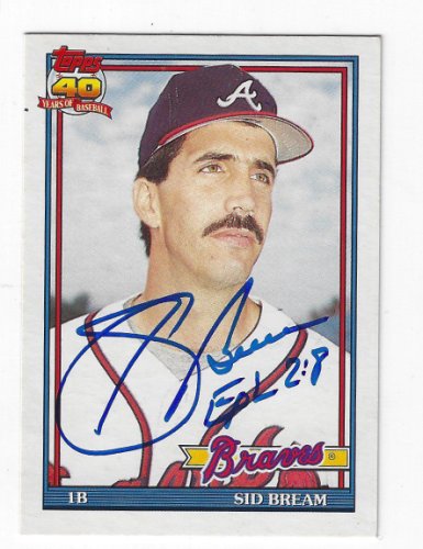 Sid Bream Autographed Atlanta Braves (NLCS Slide) 8x10 Photo w/ The Slide  - JSA