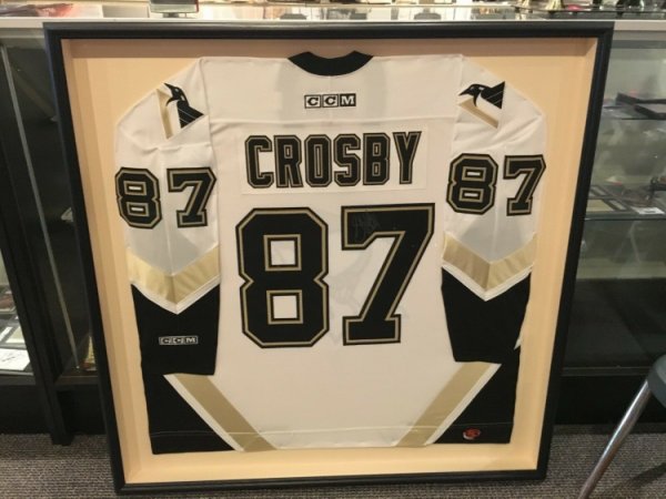 sidney crosby signed jersey framed