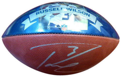 russell wilson signed football