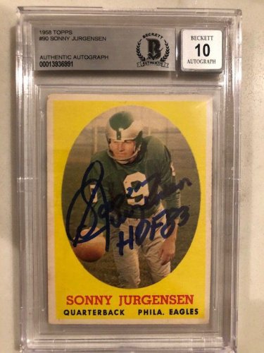 Sonny Jurgensen 2012 Topps 1958 Rookie Reprint #90 - Philadelphia Eagles at  's Sports Collectibles Store