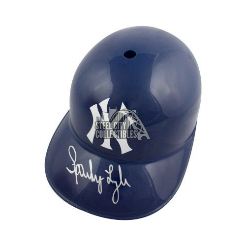 Sparky Lyle Autographed Signed New York Yankees F/S Souvenir Replica Batting Helmet JSA