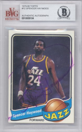 Spencer Haywood Autographed Signed 1979 Topps Card #12 New Orleans Jazz Beckett Beckett