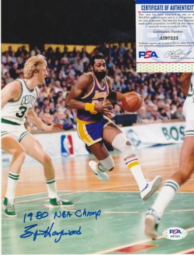 Spencer Haywood Autographed Signed Los Angeles Lakers 1980 NBA Champs PSA Authentic 8X10